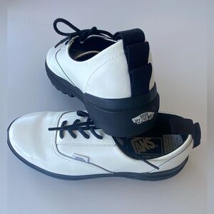 NEW Vans UltraCush Colfax White Lowtop Leather Shoes Unisex W Sz 7 M Sz 5.5 $120